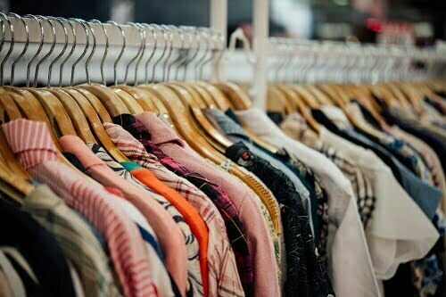 Shop for clothing,Clothes shop on hanger at the modern shop bout
