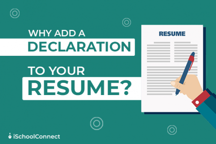 how to write a declaration on resume