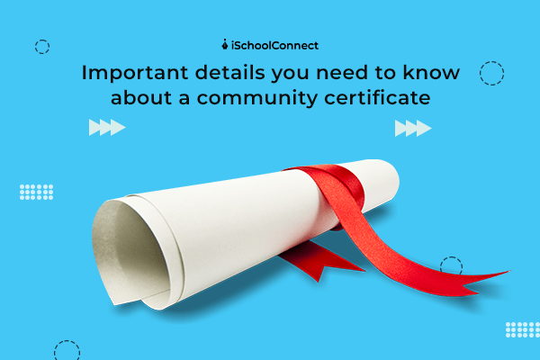 Community certificate - Important information you should know