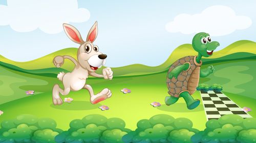 tortoise and rabbit - 10 line short stories with morals